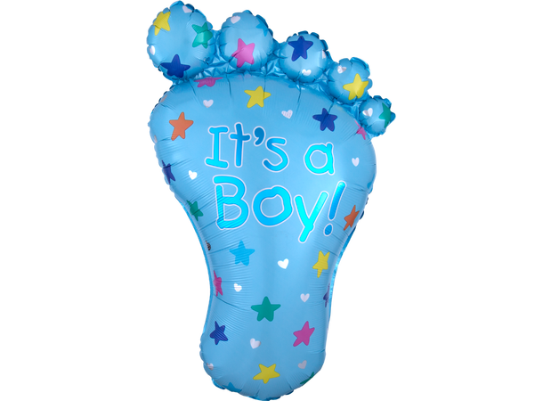 It's a Boy Foot 1 Stor folieballong med form - 58x82cm